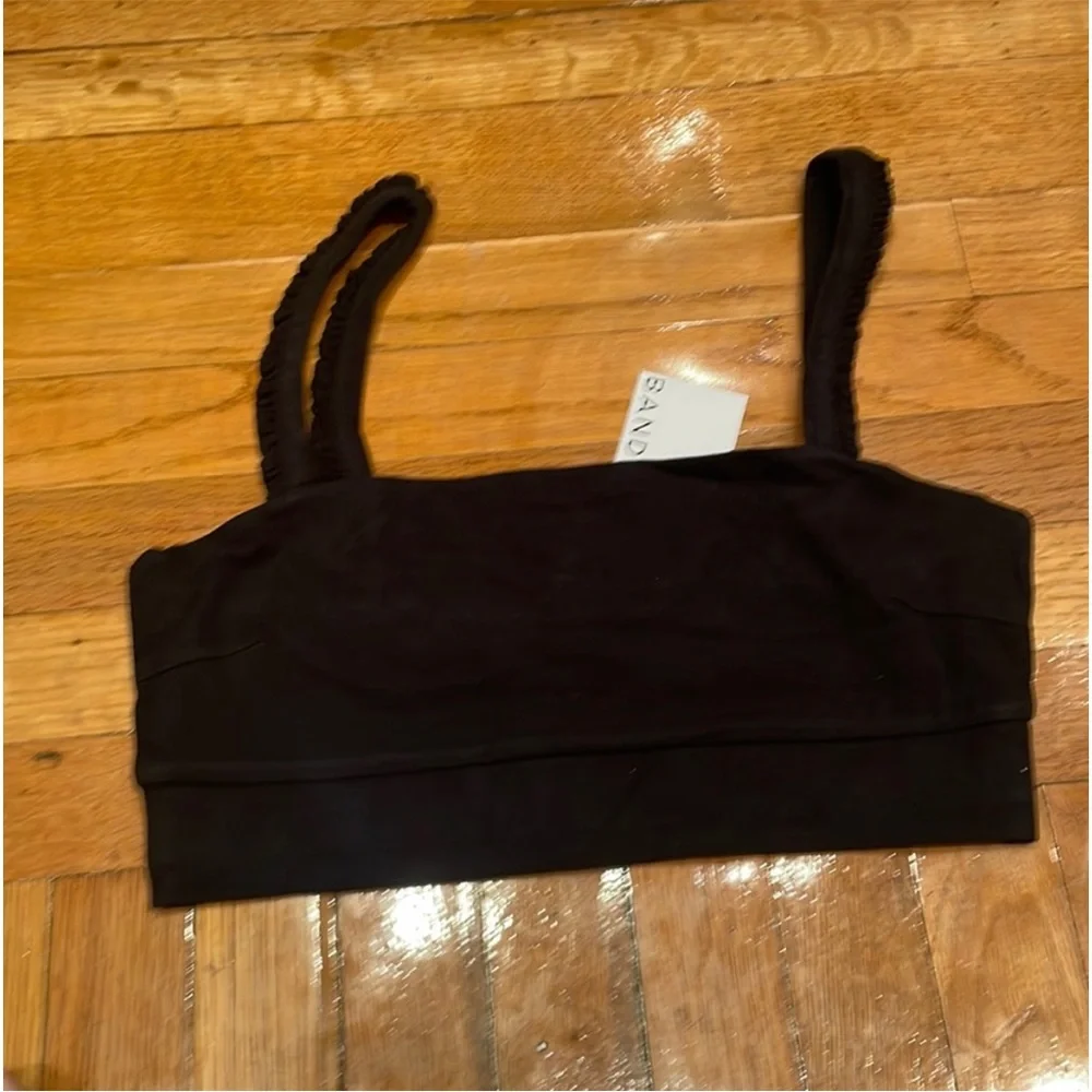 Bandier & Sincerely Jules✨. The Rue Ruffle Bra in Black - Picture 5 of 8